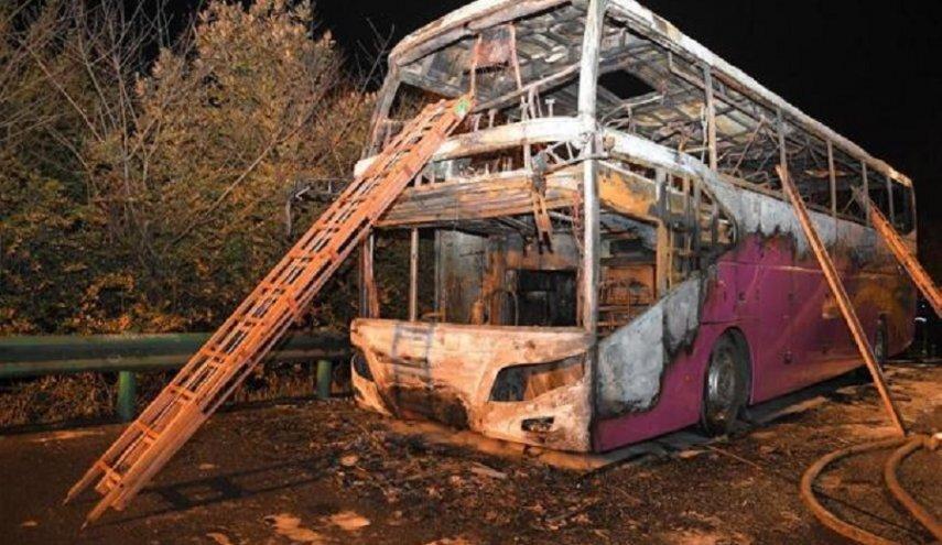آتش دریافت اتوبوس گردشگران در چین 26 کشته بر جا گذاشت