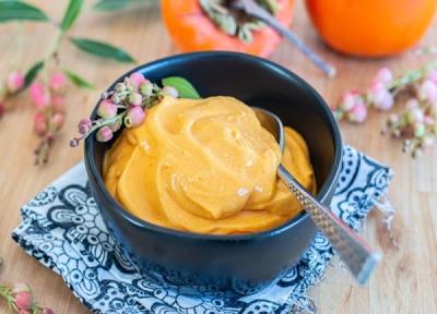 طرز تهیه بستنی خرمالو اسکوپی بدون دستگاه و بدون ثعلب